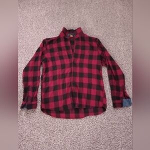 Tailor Vintage Red and Black Plaid Shirt